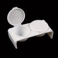 Plastic Cup for Washing Brushes And Pens, Featuring a Double Hole Design And a Double Cover for Art Painting Supplies Qme 1pc