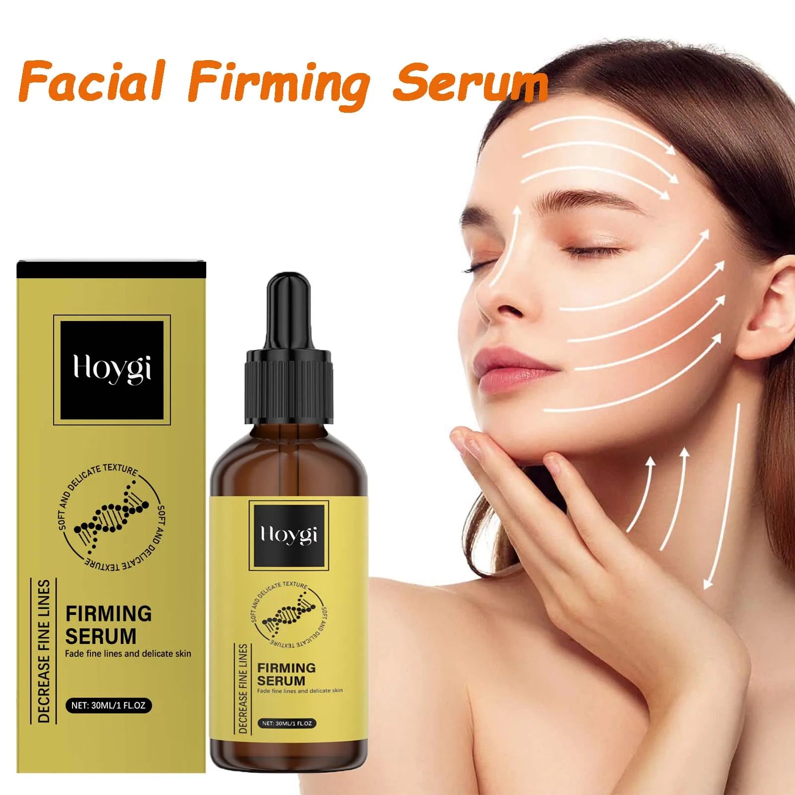 Anti-Wrinkle Firming Serum Facial Anti-Aging Lifting Essence Tighten Elasticity Boost Fade Fine Lines Non Greasy All Skin Types Qme