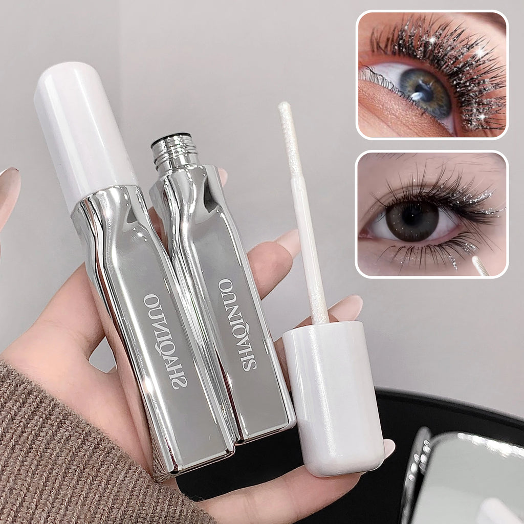 SHAQINUO Diamond Glitter Mascara Lightweight Curls Volumes Waterproof Qme S9156
