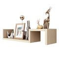 Wall Shelves Living Room Bathroom Mounted Bedroom Kitchen Qme natural wood color