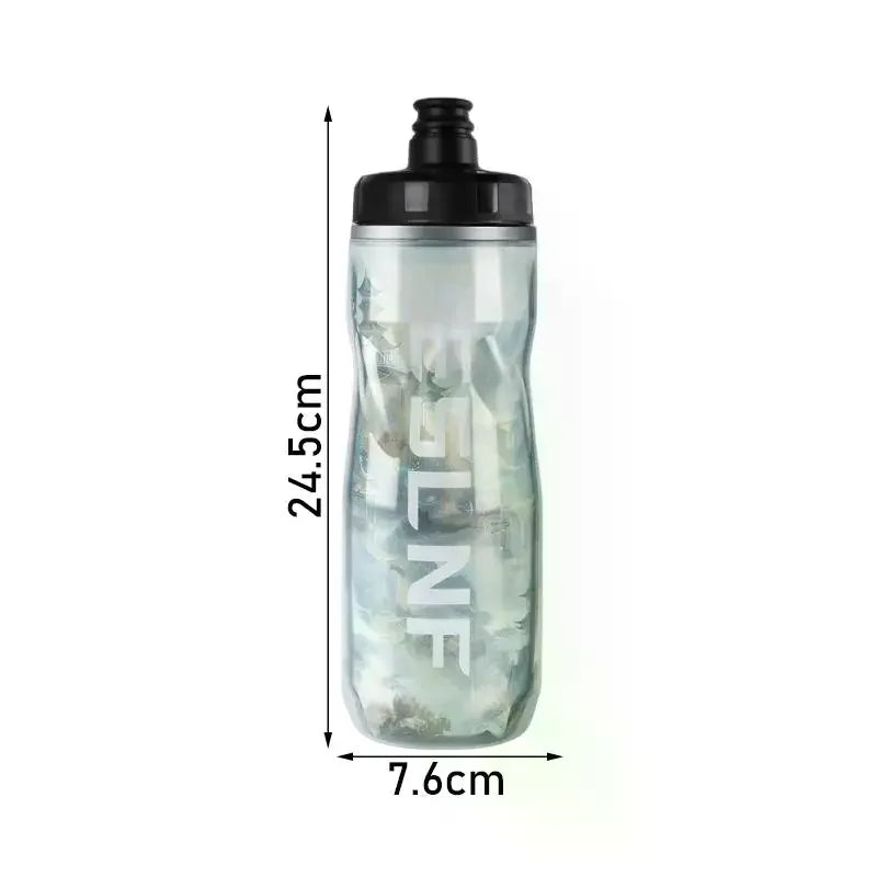 610ml Insulated Bicycle Water Bottles PP Heat- And Ice-protected Water Bottle Outdoor Sports Cup Cycling Bike Water Bottle Qme