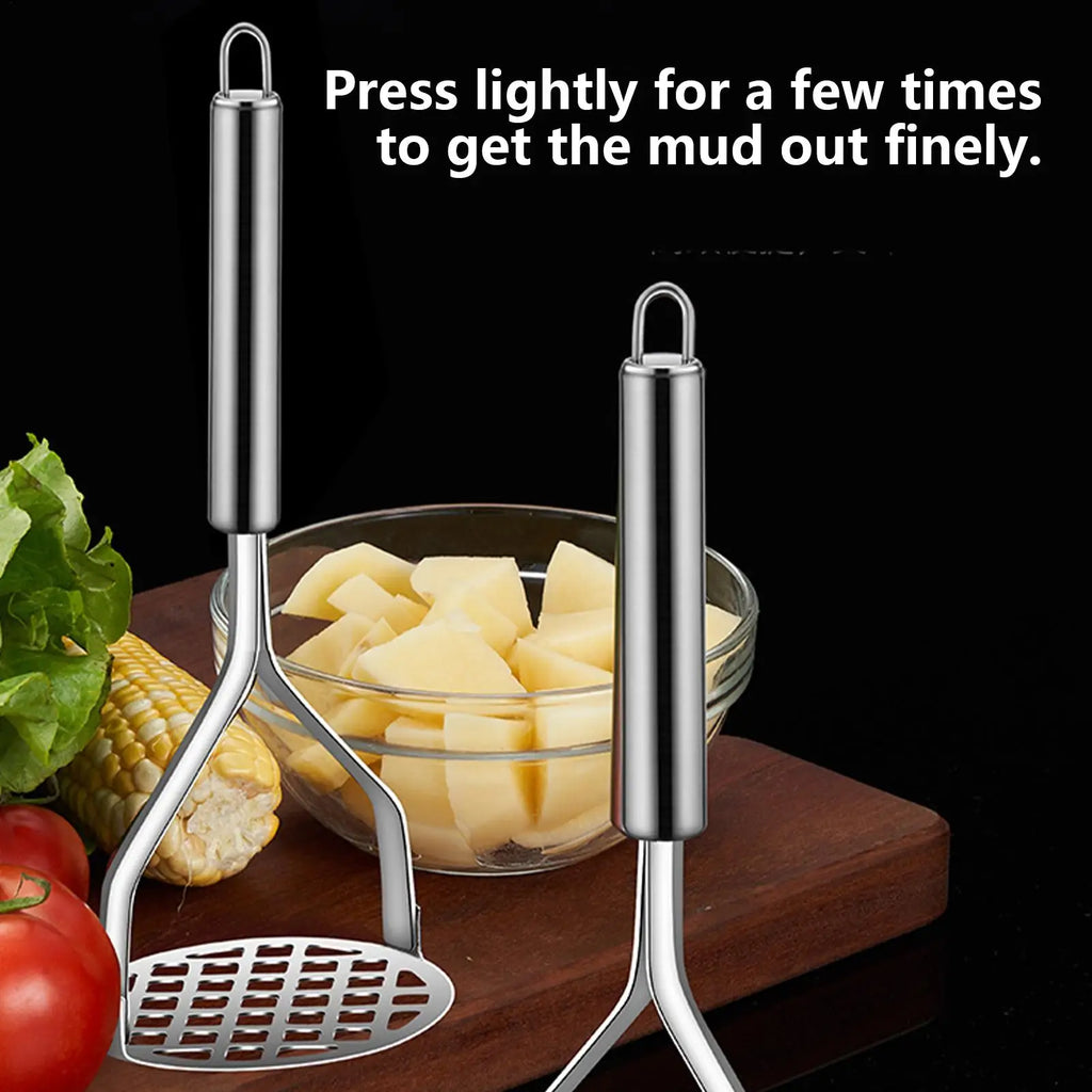 Stainless Steel Potato Masher Food Avocado Kitchen Tools Press Qme