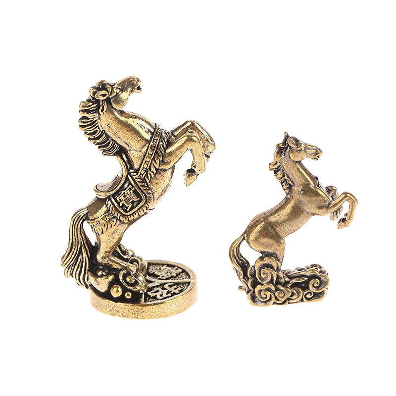 Metal Craft Home Decorations Chinese Zodiac Horse Statue Bronze Qme