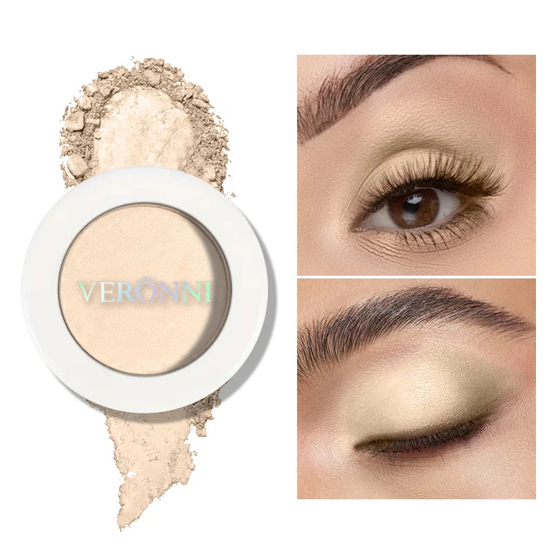 VERONNI Single Eyeshadow Matte Shimmer Glitter Pigment Waterproof Qme 107