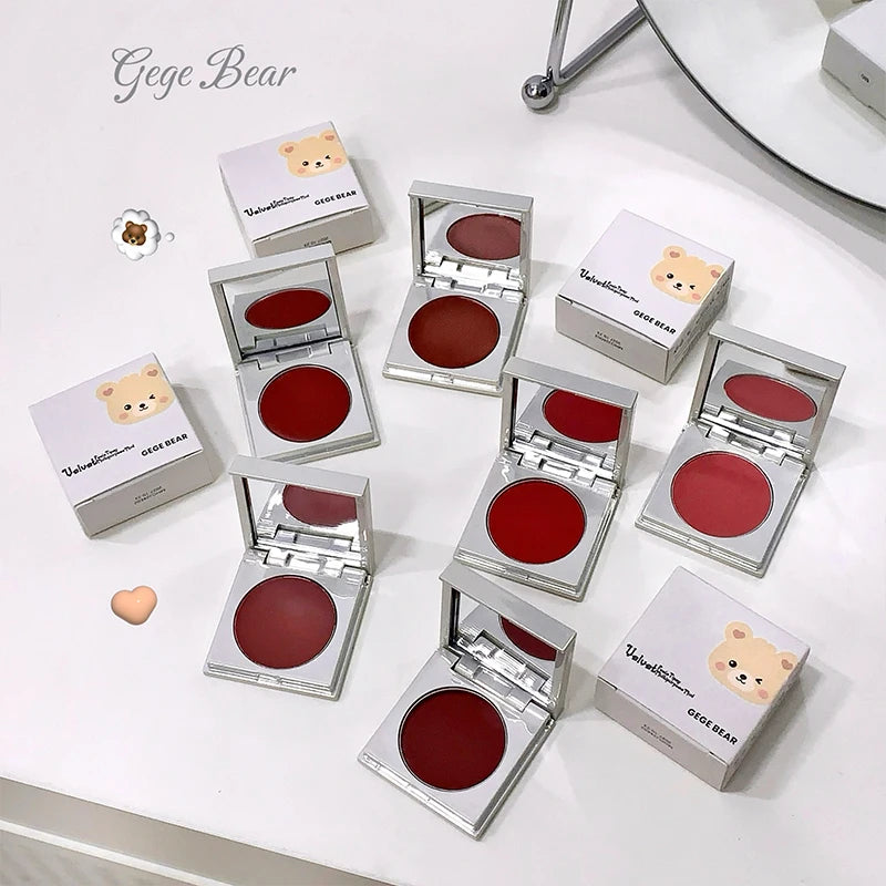 Gege Bear Velvet Multi-purpose Mud Lip Blush Cream Long-lasting Qme