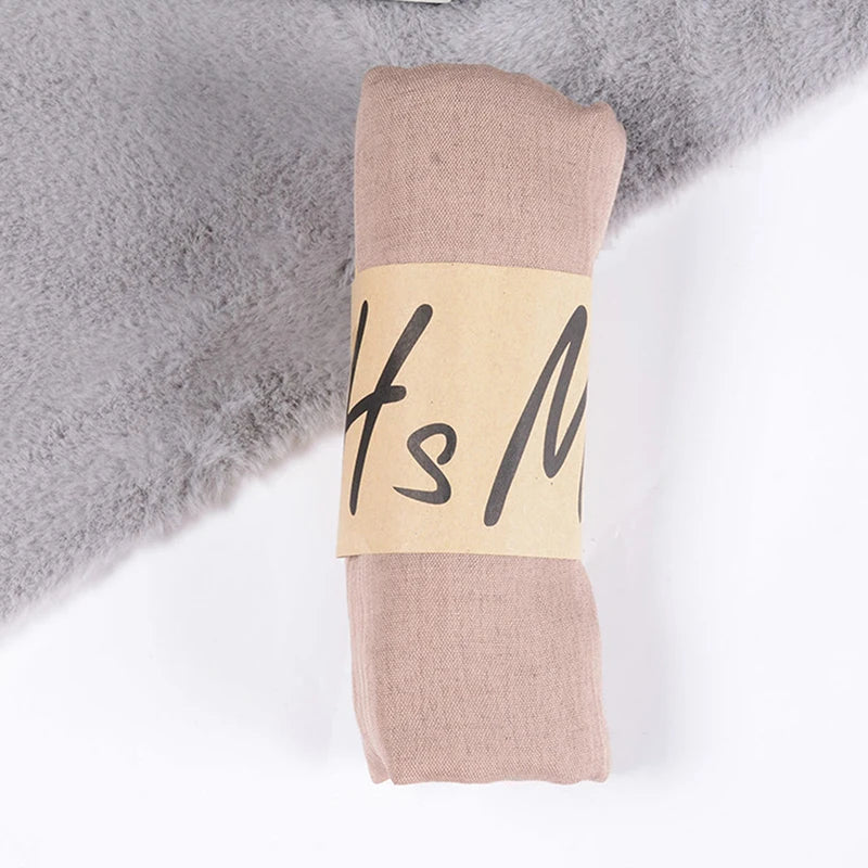 Women Native Windproof Scarf Shawls Wraps Solid Cotton Warm Scarves Qme Khaki