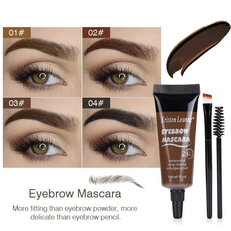 Waterproof Eyebrow Dye Cream Natural 3D Brow Tint Long-Lasting Natural 6 Colors Liquid Dyeing Eyebrow Cream Set Qme