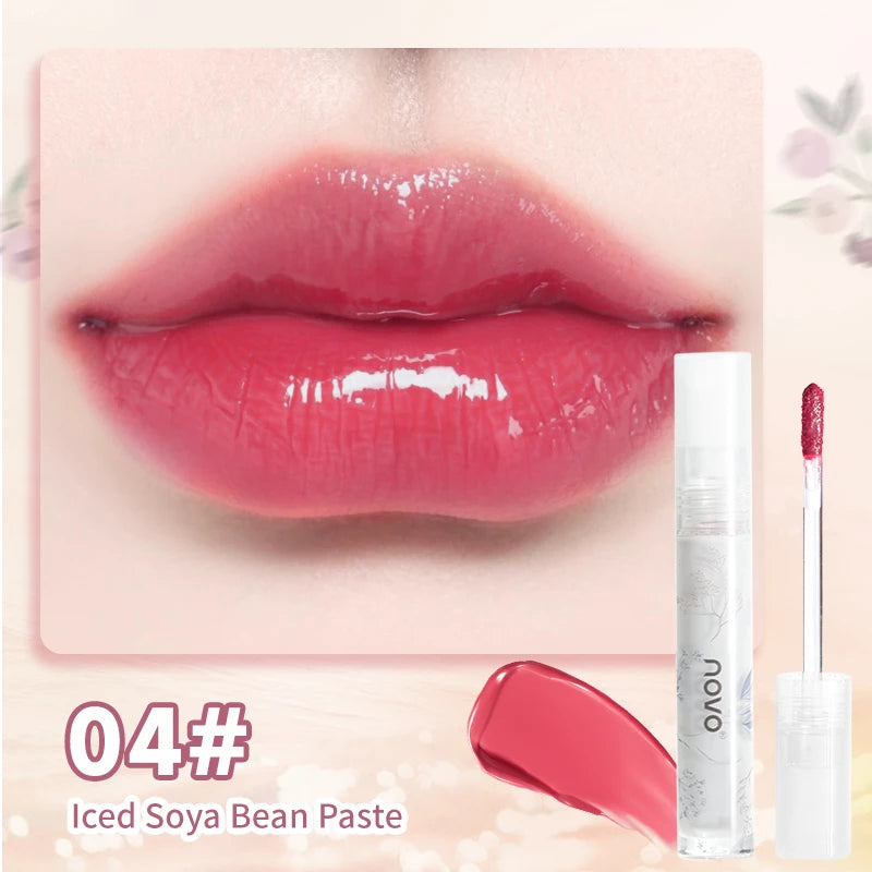 Long-Lasting Moisturizing Lip Gloss,Glossy Finish,Non-Sticky,Not Easy To Fade,Nourishing Tinted Lip Oil With Shea Butter Qme 04