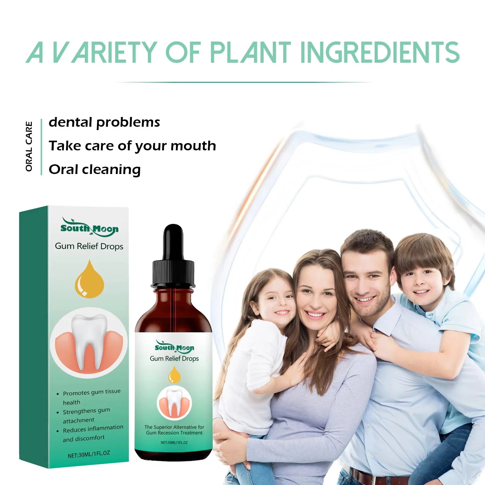 Gum Repair Drops Relieve Receding Gingival Swelling Gum Cleaning Care Oral Periodontal Hygiene Remove Yellow Remove Stain Qme
