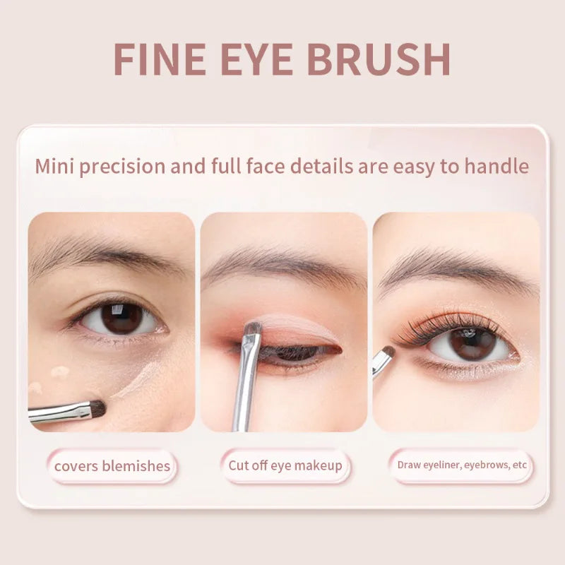 Detail Small Eyeshadow Make Up Brush Pony Hair Precision Eye Shadow Qme