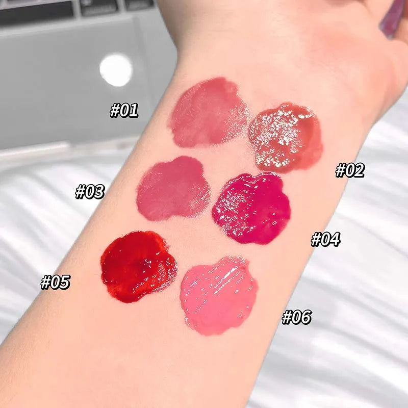 6-color Mirror Water Light Lip Glaze 6 Colors Highly Pigmented Stain Qme