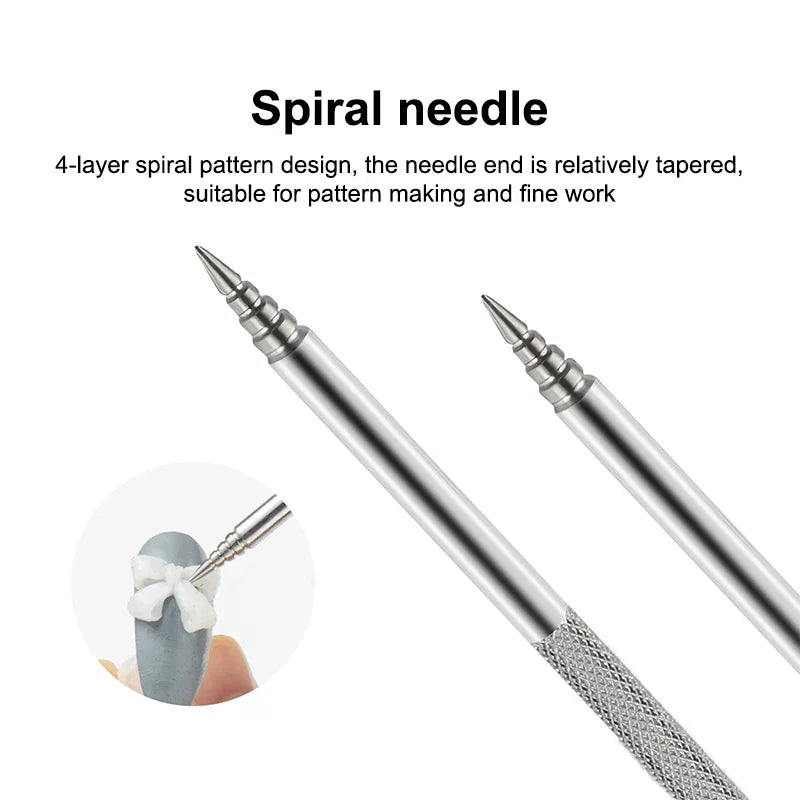 Double-ended Nail Art Carved Pen Multi-function Mix Gel Polish Qme