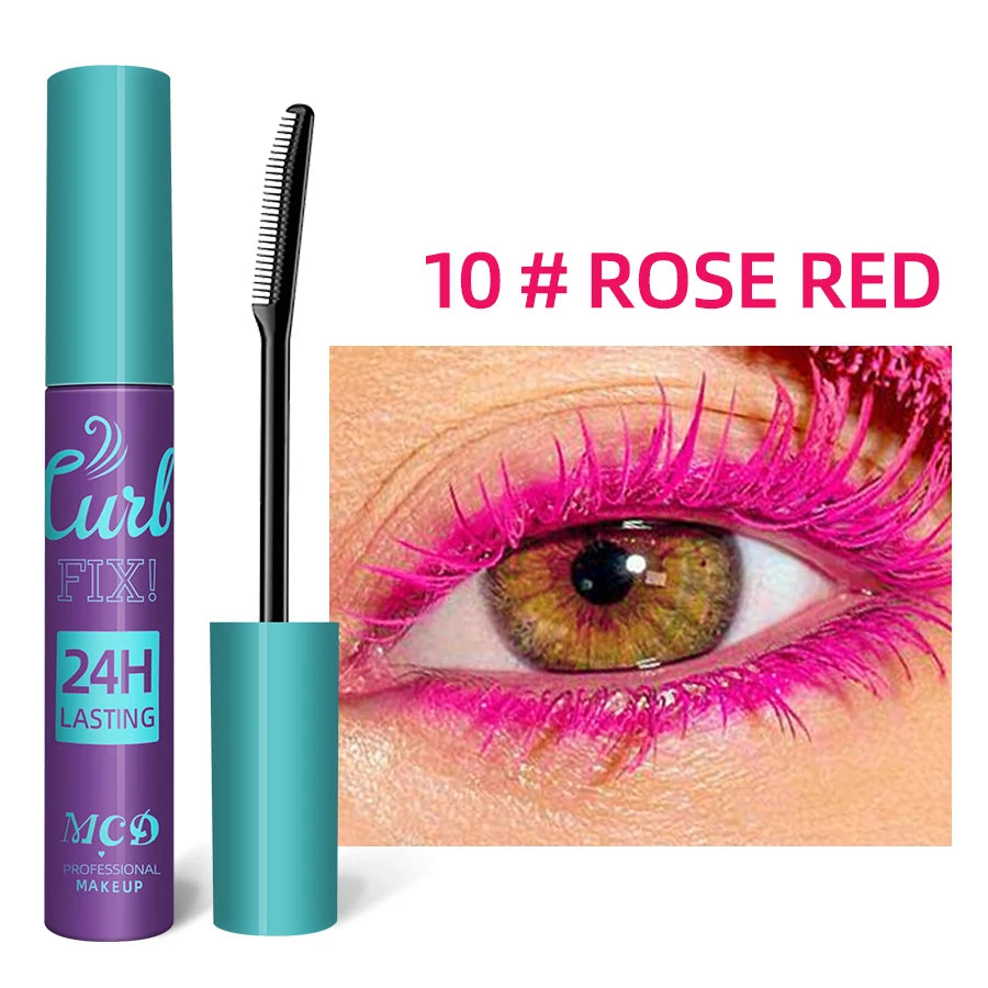 Colorful Slender Mascara Waterproof Fast Drying Curling Eyelashes Qme 10