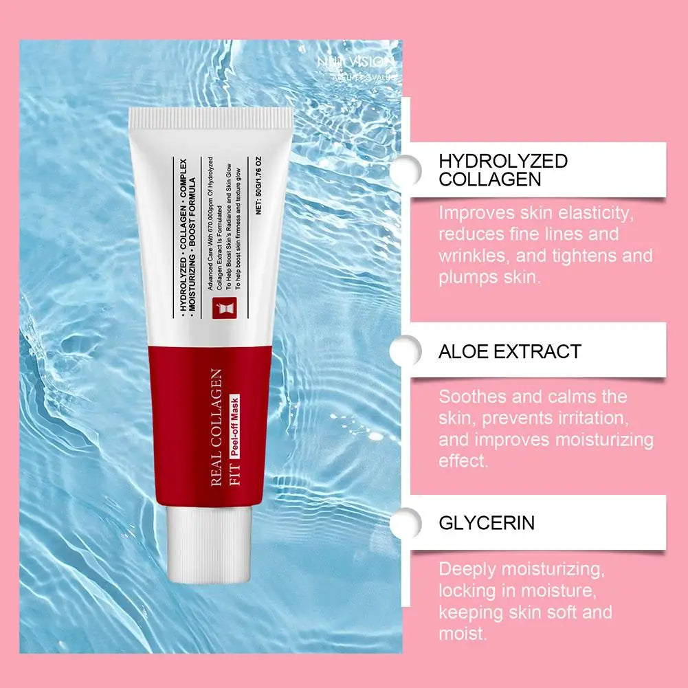 1 Moisturizing Collagen Night Wrapping Mask Elasticity Hydration Peel Qme