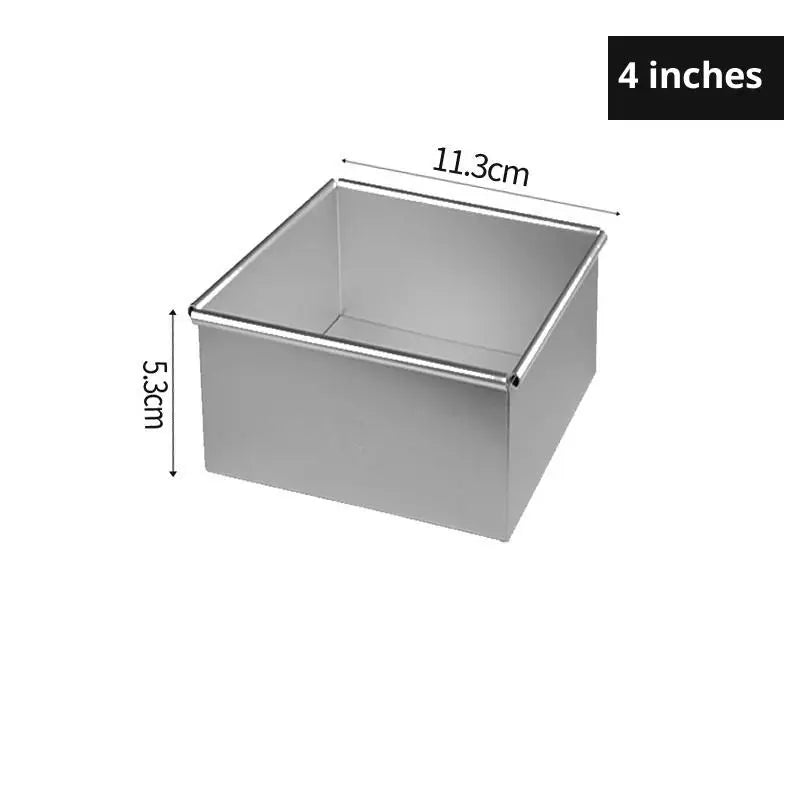 4 5 6 8 Tiramisu Muffin Pan Aluminum Alloy Square Cake Baking Mould Qme 4inch
