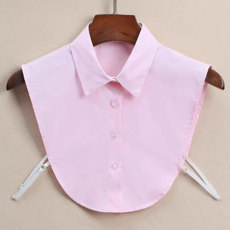 Unisex Fake Collar Half Shirt Business Formal False Comfortable Men Qme Pink