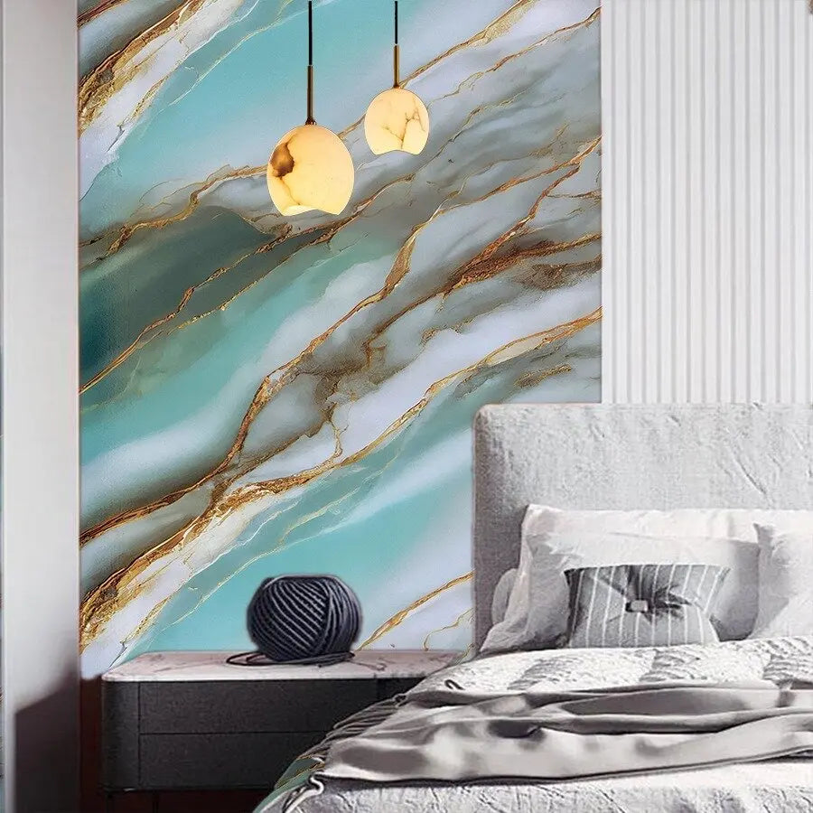 Marble Decoration Moisture-proof Modern Self-adhesive Wall Sticker Qme