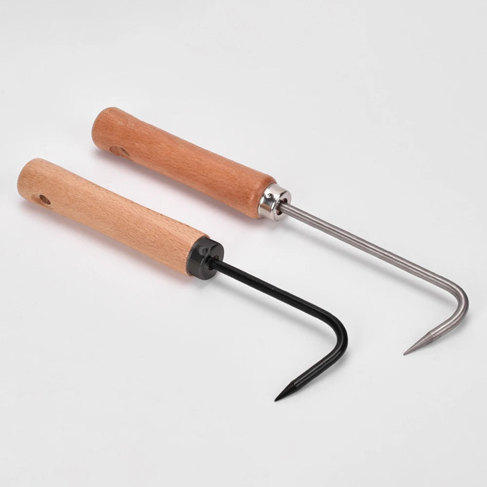 1PC Single Claw Hook Soil Loosening Tool Root Hook Garden And Gardening Tool Pot Bonsai Maintenance Root Picker Grass Puller Qme