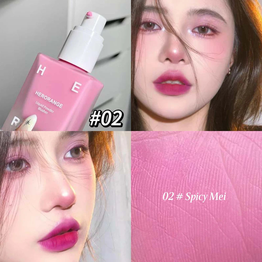4 Colors Liquid Blush Pressed Moisturizing Enhancing Face Eyes Lips Qme HR666-02