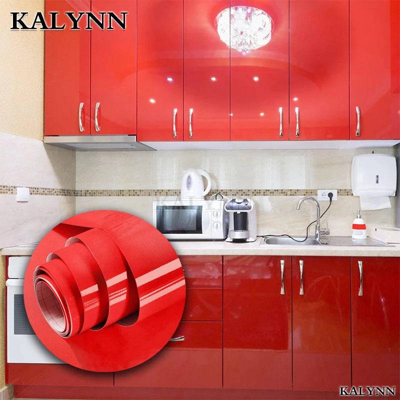 White Glossy Self Adhesive Wallpaper Vinyl Peel Stick Contact Paper Qme Flash Red 16ftx21in(5mx55cm)