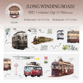 1 Roll Travel Journey Adventure Vehicle PET Tape for DIY Scrapbook Collage Art Journal Phone Case Notebook Decoration Qme 2