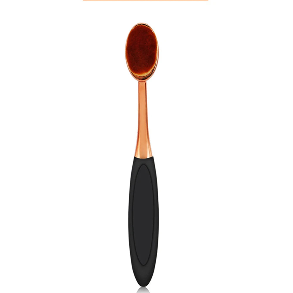 1PC Black Nail Cleaner Brush Toothbrush Shape Makeup Brush Convenient Traceless Petal Kabuki Nail Dust Brush Pen Foundation Tool Qme rose gold