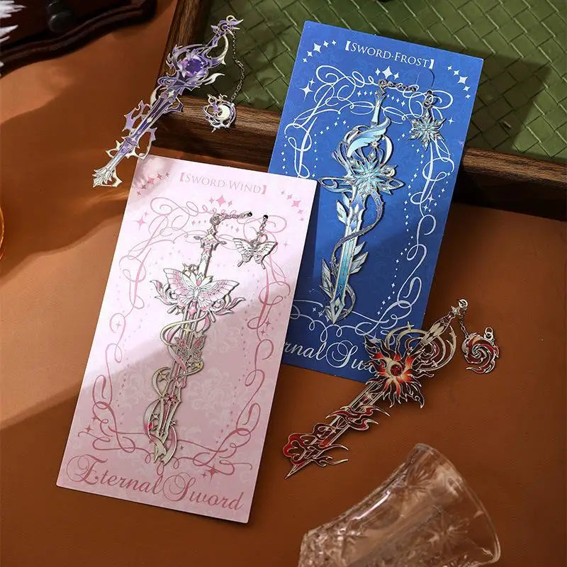 Vibrant Enamel Anime Metal Bookmark Fantasy Book Enjoyment Qme