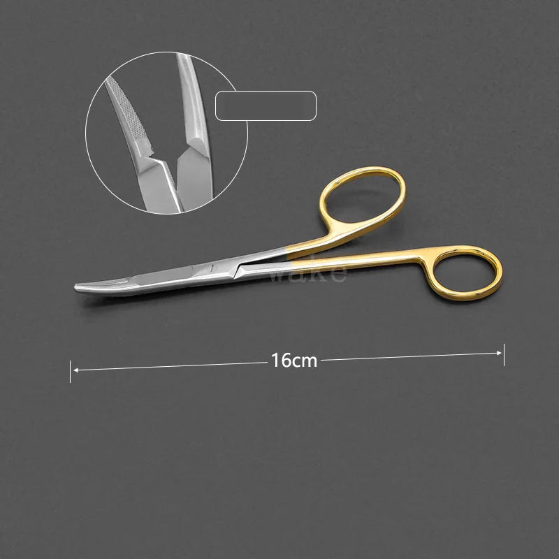 Stainless Steel Needle Holder Insert Scissors Ophthalmic Instrument Qme 16cm E