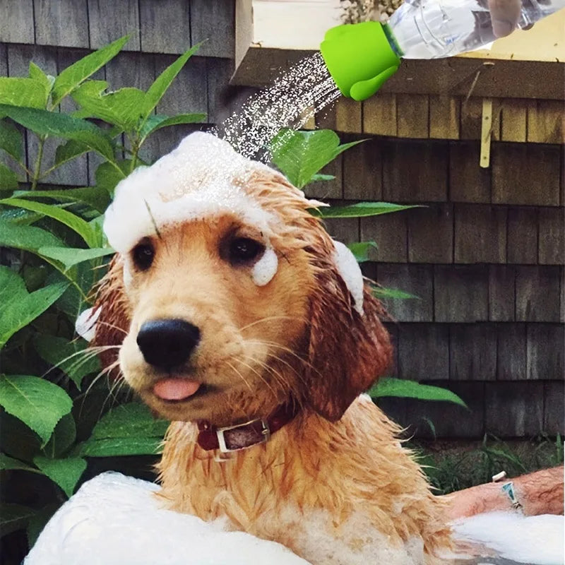 Pet cleaning supplies, dog shower, silicone multifunctional showerhead, outdoor portable water bottle shower head Qme