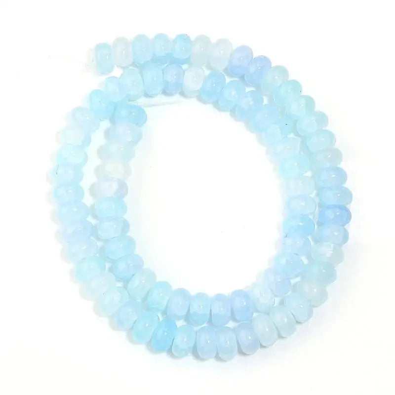 5x8mm Colorful Loose Glass Beads Abacus Flat Round Style for DIY Jewelry Making Home Craft Activities Qme A14