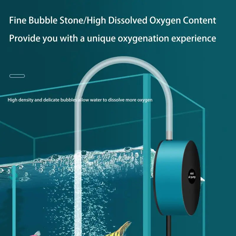 Small Oxygen Pump Air Compressor Aquarium Accessories USB Mini Fish Qme