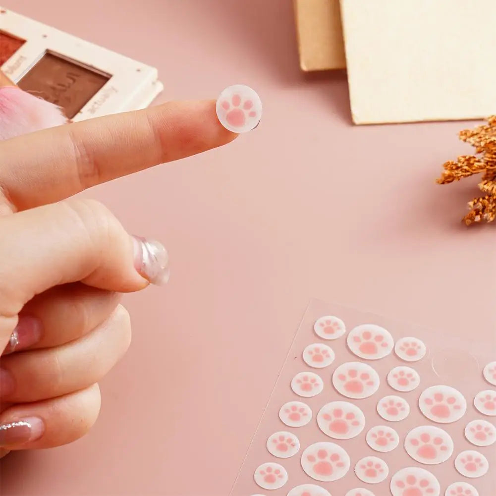 Hydrocolloid Acne Pimple Patch 36 Counts Cute Cat Paws Shaped Acne Absorbing Cover Patch, Invisible For Acne Dots Qme