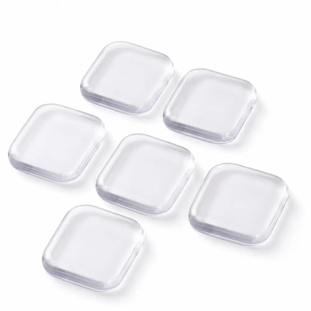 Transparent Round Door Stopper Pads Clear Silicone Wall Protector Self Adhesive Handle Bumper Cushion Pads Home Guard Wall Decor Qme
