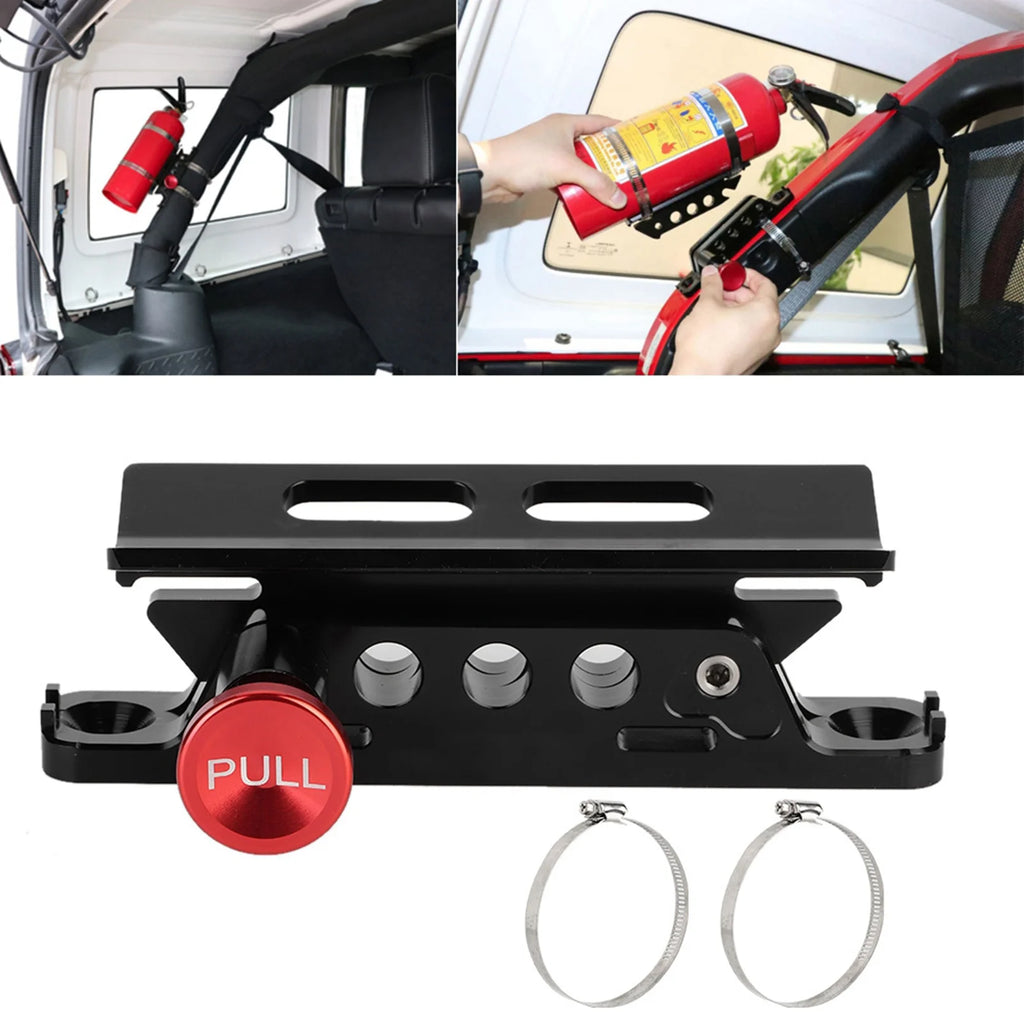 Extinguisher Bracket Extinguisher Mount Car Modified Aluminum Alloy Adjustable Extinguisher Mount Bracket Fit For Qme