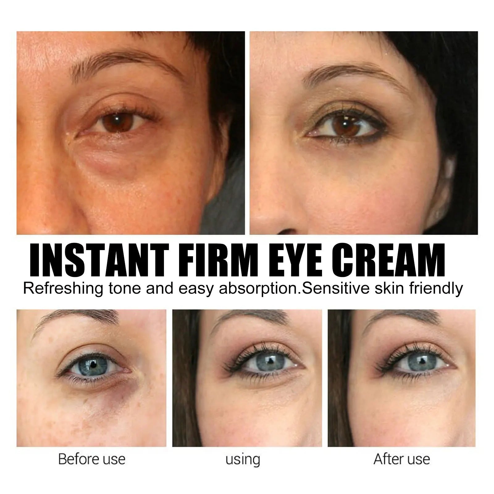 Instant Firm Eye Cream Under Eye Tightening Treatment for Fine Lines Dark Circles & Puffiness Smoothing Lifting Skincare Product Qme