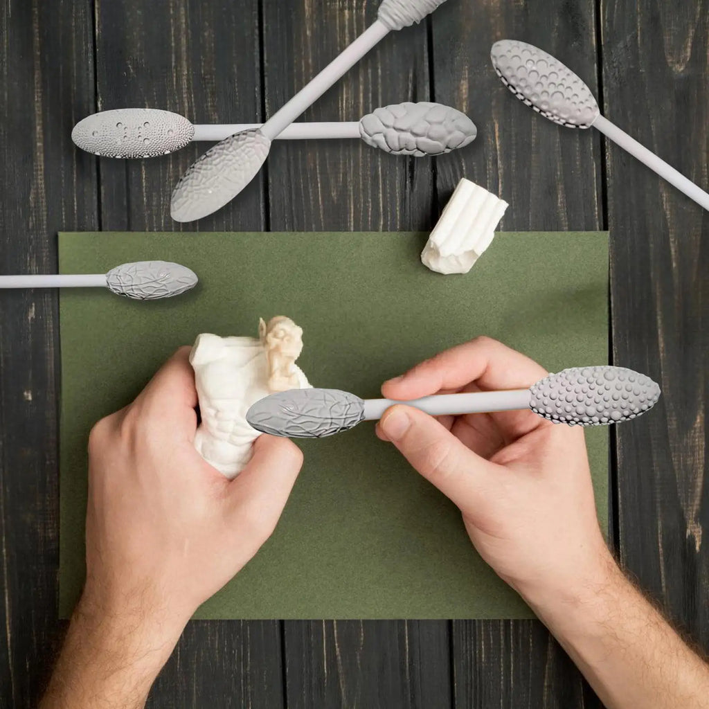 Clay Texture Roller Pottery Texture Tools Multifunctional 5X/Set Textured Craft Supply for Projects Sculpting Beginners Qme