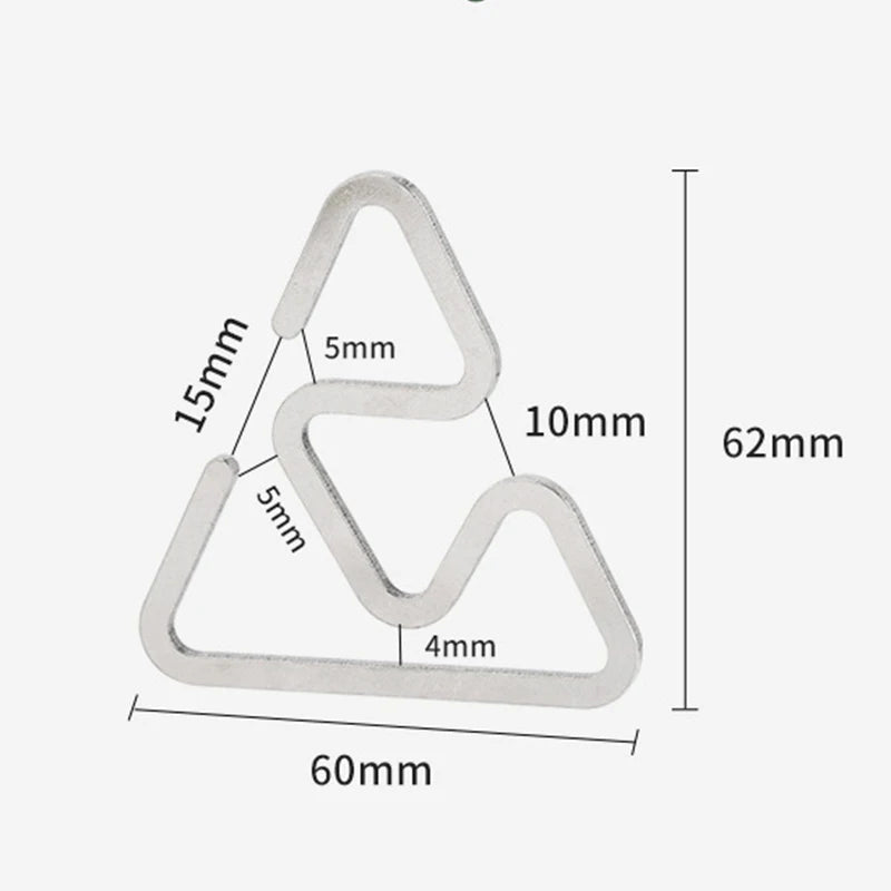 Outdoor Stainless Steel Hooks Ultra-light Multi-functional S-shaped Qme
