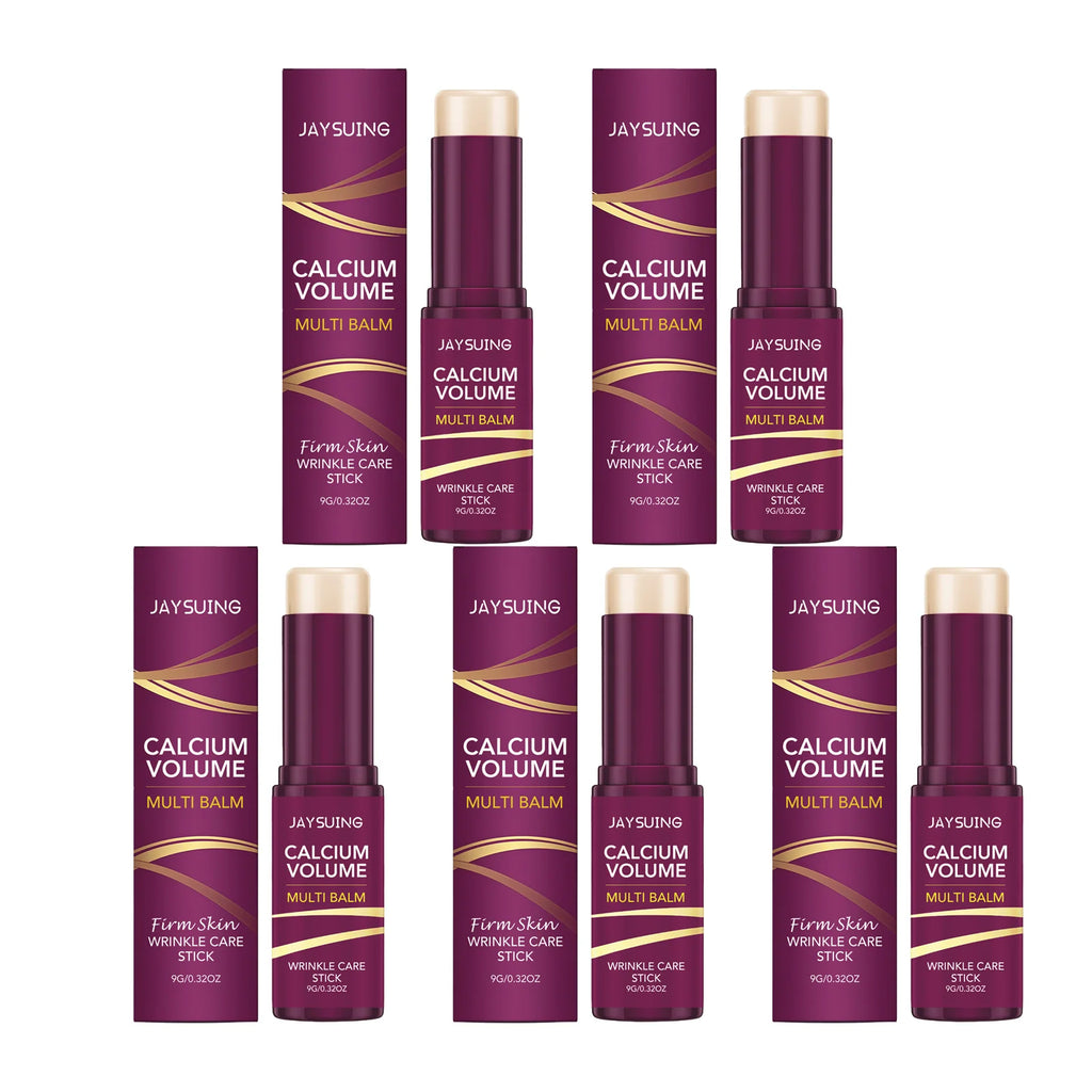 Calcium Volume Multi Balm Stick Reduce Wrinkle Bounce Lifting Firming Skin Deep Moisturizing Lighten Fine Lines Skincare Stick Qme 5 X 9g boxed
