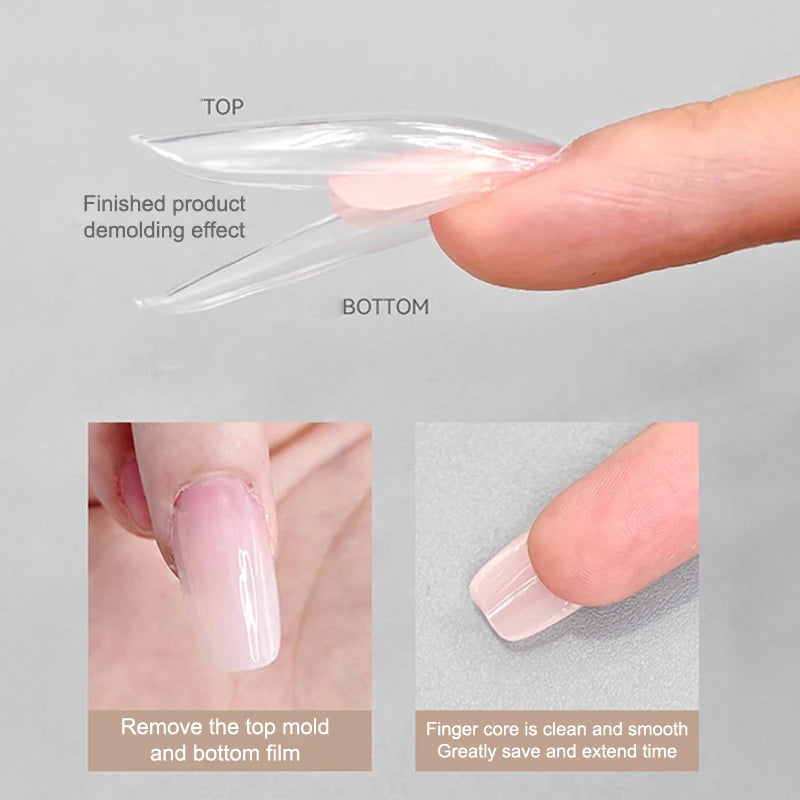 Sandwich Dual Nail Forms Quick Extensions-dual T-shaped Ellipse Qme