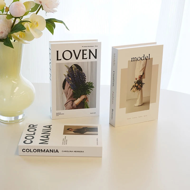 Fashion Fake Books Decoration Luxury Decorative Book Living Room Qme