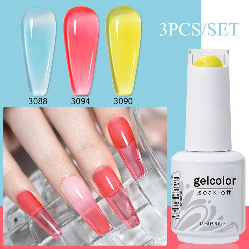 Arte Clavo Gel Nail Polish Art UV LED Manicure Long Lasting Soak Off Qme 3B-ZH22