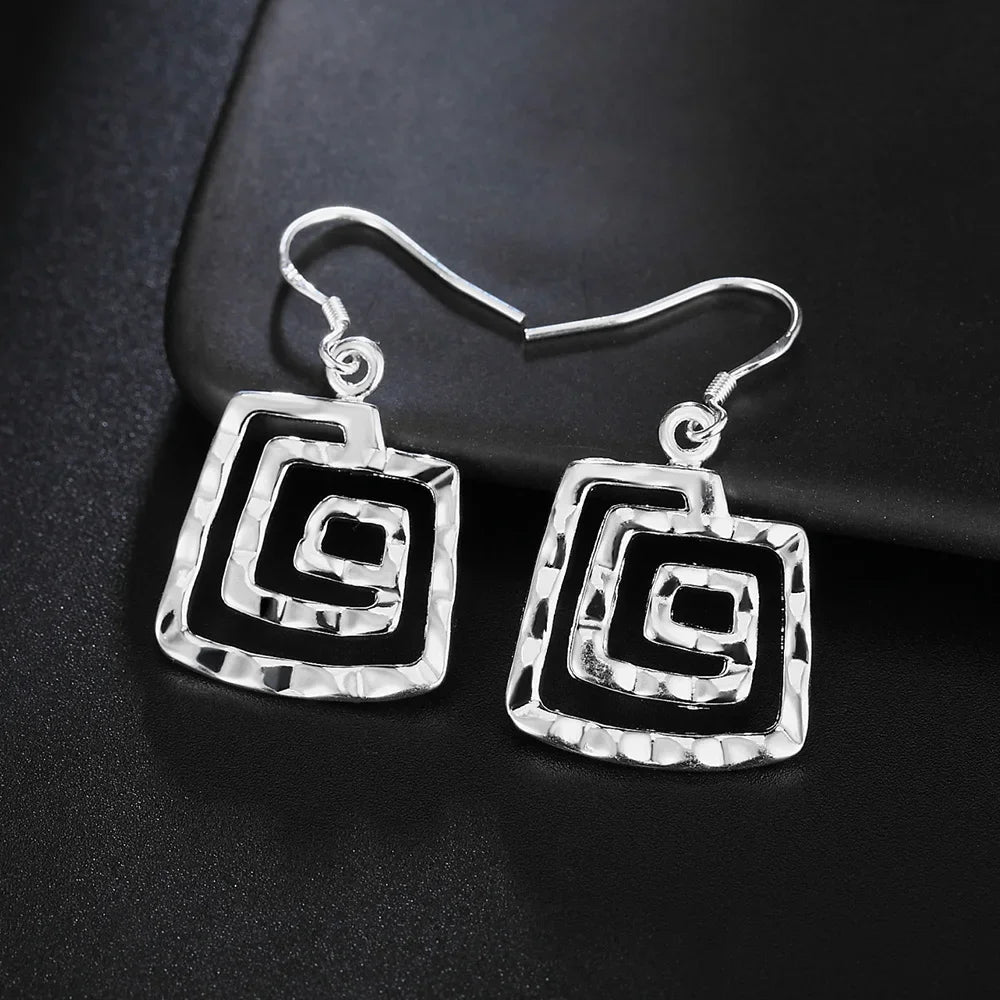 New Charm 925 Sterling Silver Earrings for Temperament lady cute Women Jewelry Beautiful Birthday Gift Qme