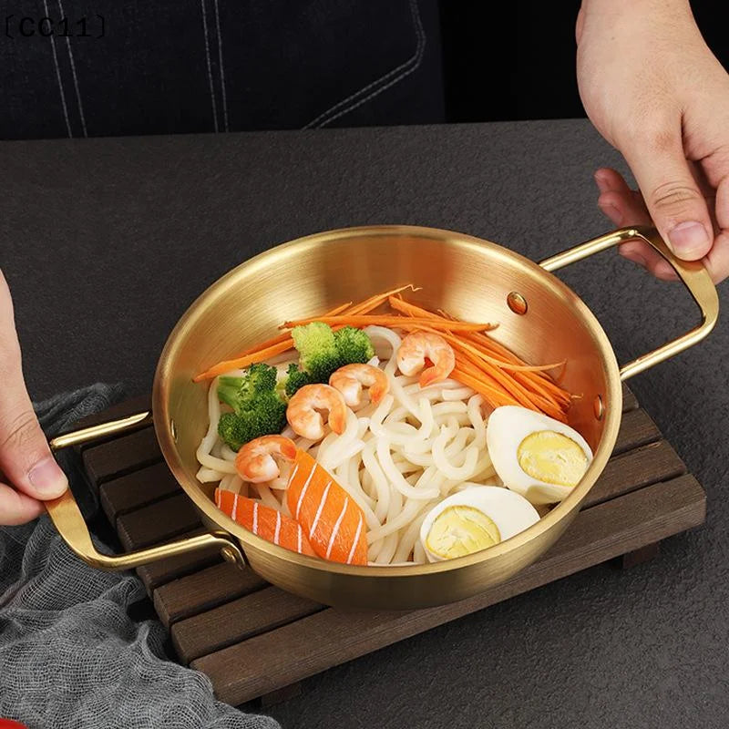 Stainless Steel Dry Pot Instant Noodle Lamian Noodles Seafood Golden Qme