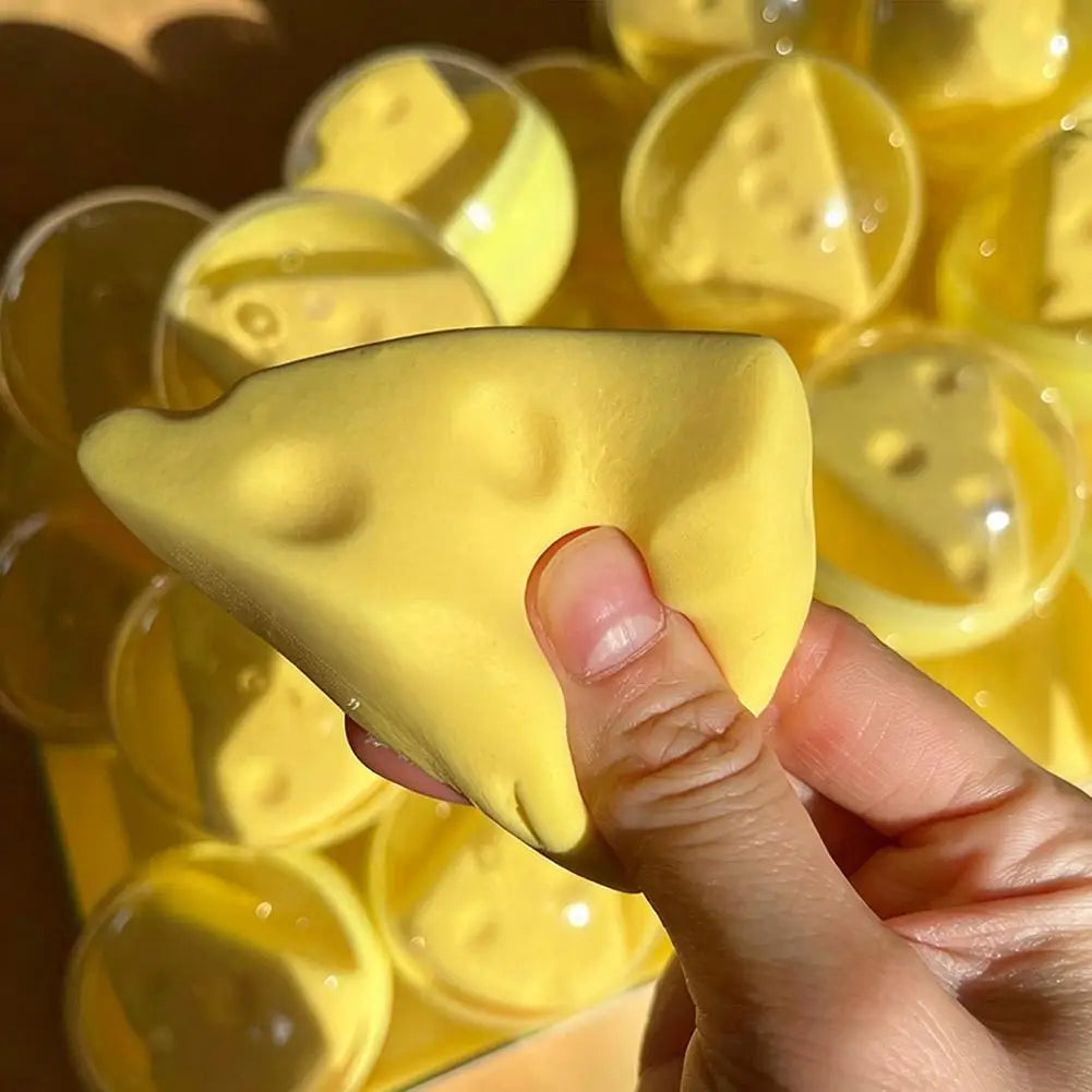 Cheese Block Squishy Squishies Stress Relief Fidget Toys Squeeze Toy Qme
