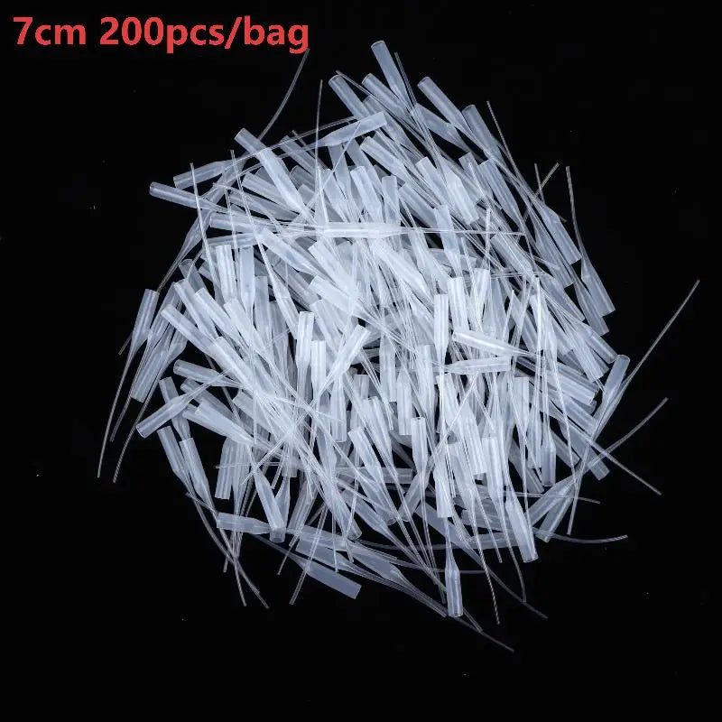 100/200/500Pcs Disposable Glue Applicator Tip Flexible Micro Extension Tube For 502 Super Glue Precision Repair Craft DIY Qme 7cm 200pcs