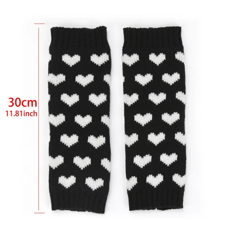Sweet Girls Lolita Leg Warmers Women Long Socks Knitted Foot Cover Arm Warmer Autumn Winter Crochet Heap Socks Gothic Boot Cuffs Qme