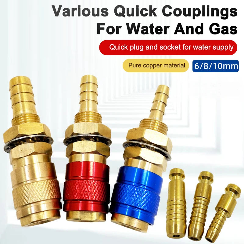 Cooled Gas Adapter Connector Clamp Welding Machine Quick Fitting Female Male Water MIG TIG Welding Torch Tools Welder. Qme