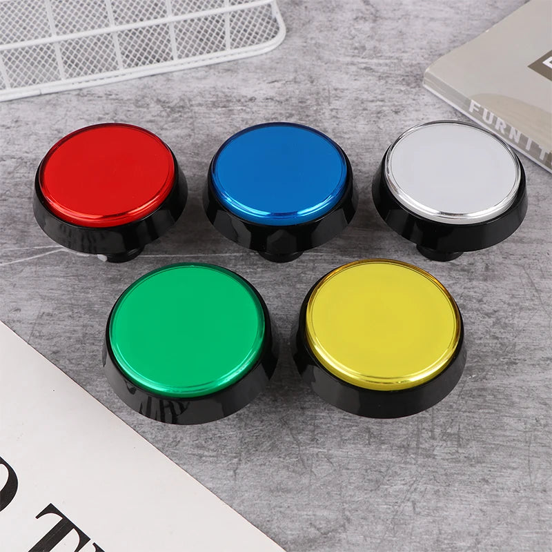 Arcade Button DC 12V LED Large Round 5 Micro Switch Auto Reset Cabinet Qme