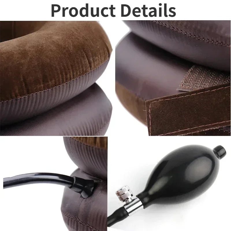 Inflatable Soft Air Neck Support Cushion Portable Comfort Protective Qme