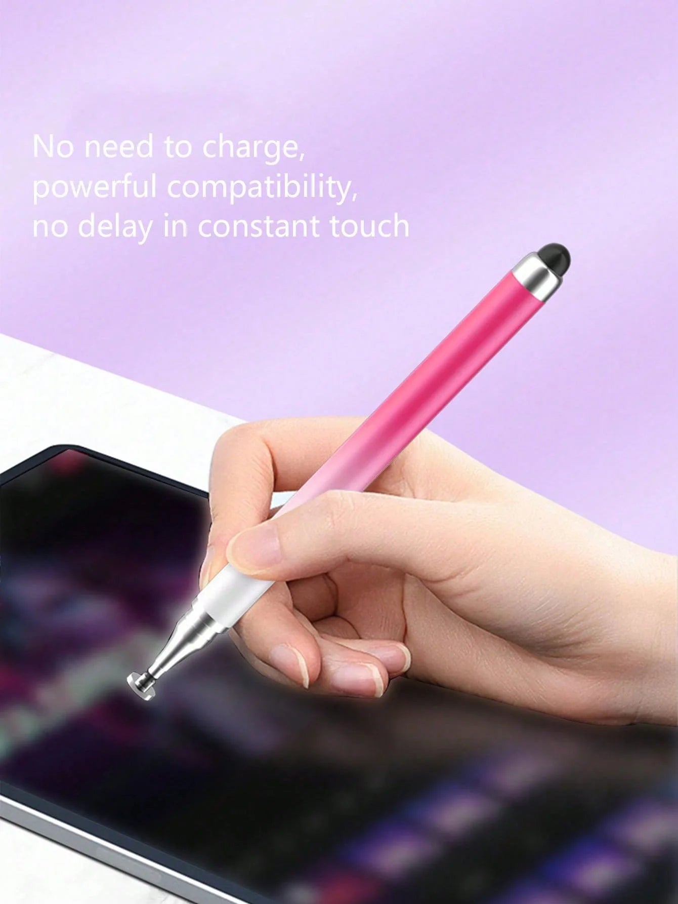 1 Macaron Gradient Dual-tip Touch Stylus High-precision Pen Mobile Qme